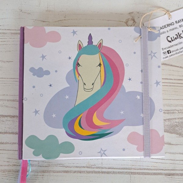 Producto - Cuaderno Cuadrado Rayado Unicornio