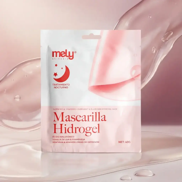 Producto - Mascarilla hidrogel nocturna Reafirmante y antiage Extracto de uva y frambuesa