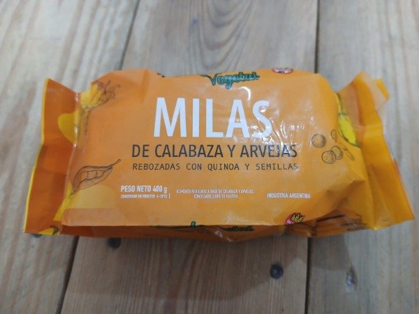 Producto - Milanesas de Arvejas y calabza - Mundo vegetal x4