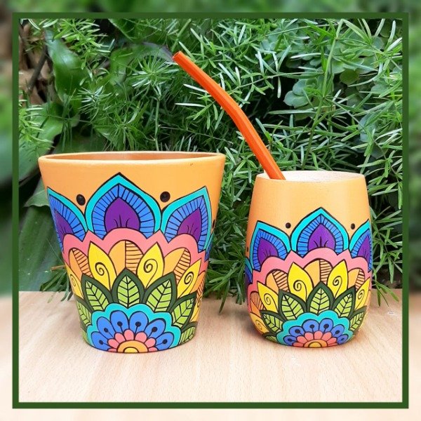 Producto - SET MATE Y MACETA N10 AISHA
