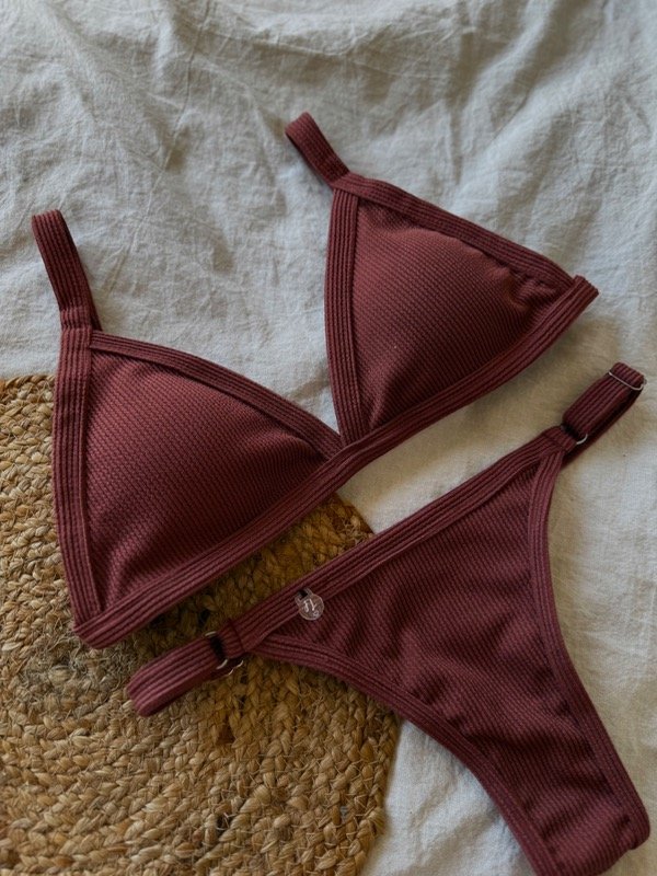 Producto - Bikini texturada María chocolate - 0
