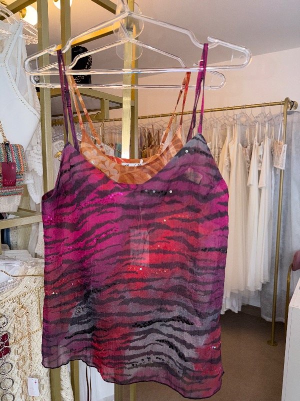 Producto - Musculosa seda animal print
