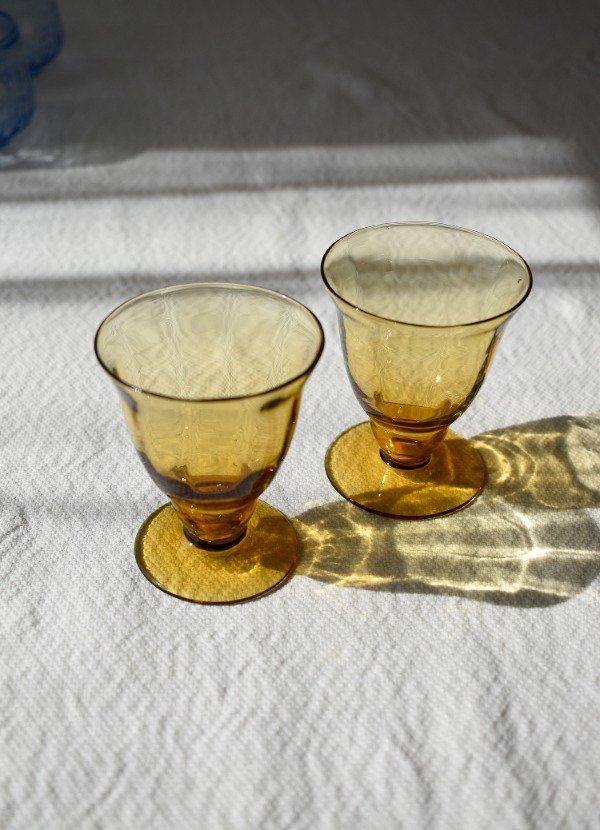 Producto - Dúo de vasos pequeños color caramelo