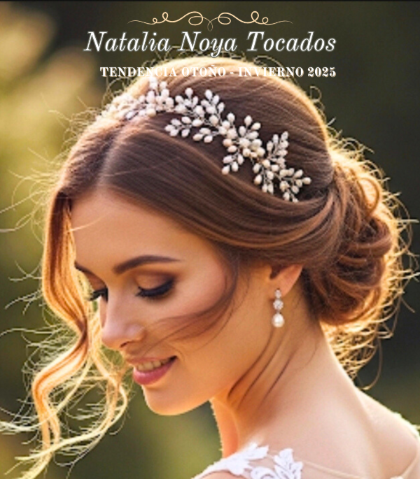 Producto - Tocado perlas blancas