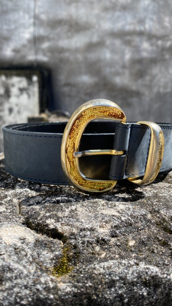 Producto - Cinturon vintage con herraje dorado - 0