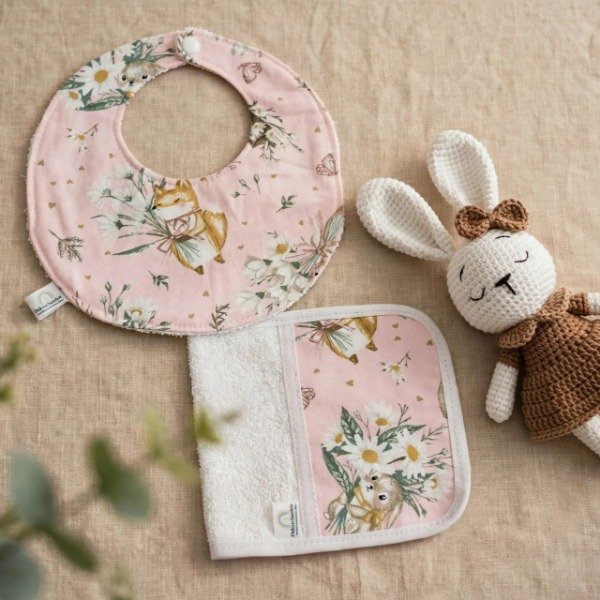 Producto - babero redondo más babita cotton - ROSITA