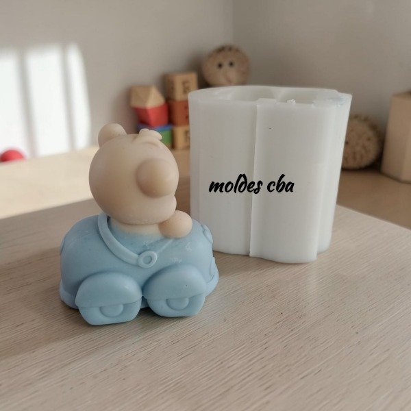 Producto - Molde silicona osito en auto - 1