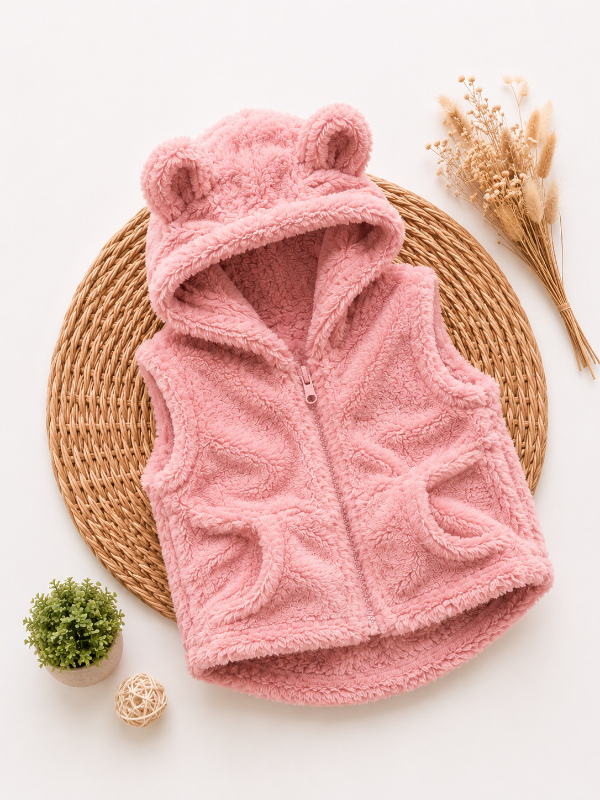 Producto - CHALECO TEDDY ROSA