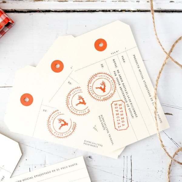 Producto - Etiquetas Navida Vintage - Entrega Especial