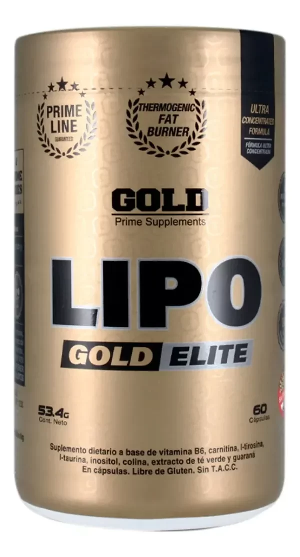 Producto - Quemador De Grasa Lipo Gold Elite x60 Cápsulas Gold Nutrition