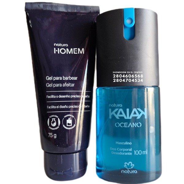 Producto - Gel de barbear 75 gr +desodorante en spray perfumado 100ml kaiak océano