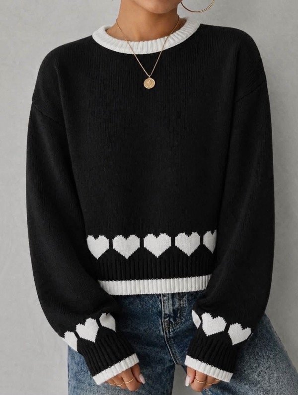 Producto - Sweter corazón negro