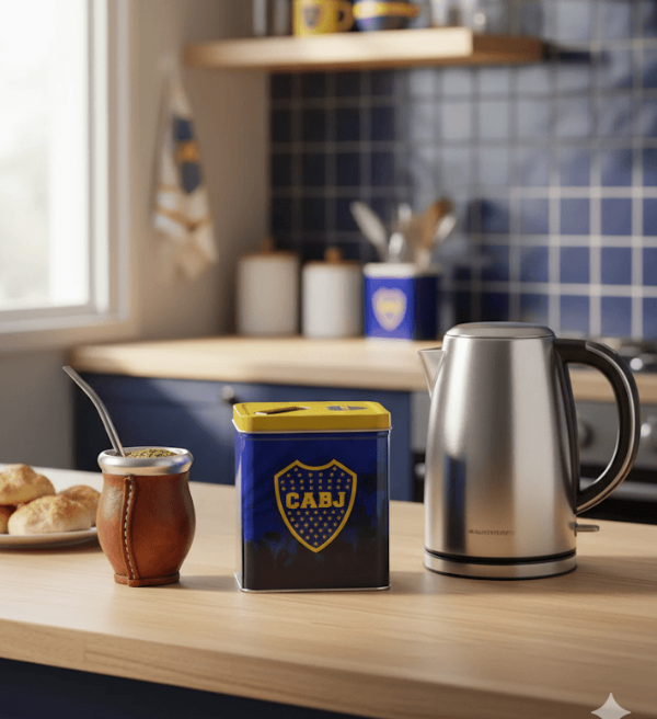 Producto - Fallado!! Boca Juniors Azucarera O Yerbera De Lata (amarillo1)