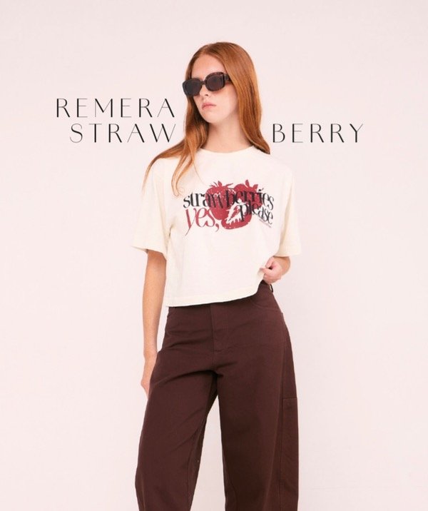 Producto - Remera stramberry natural