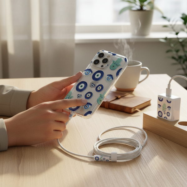 Producto - Funda ojo turco + protector de cargador