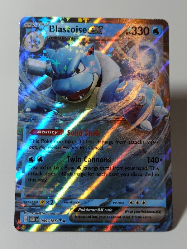 Producto - Cartas Pokemon Blastoise ex RR 009/165 Scarlet Violet 151 Ingles #san