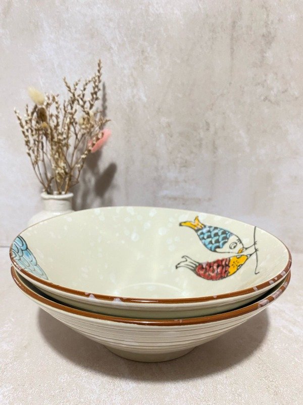 Producto - BOWL DE CERÁMICA PECES ORIENTALES