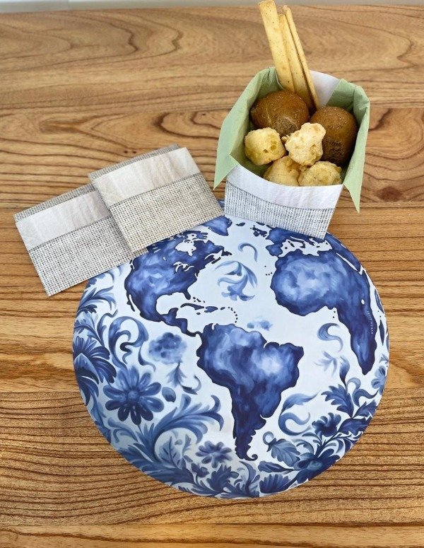 Producto - Set X 20 Platos De Sitio + 3 Paneras Papel Descartables