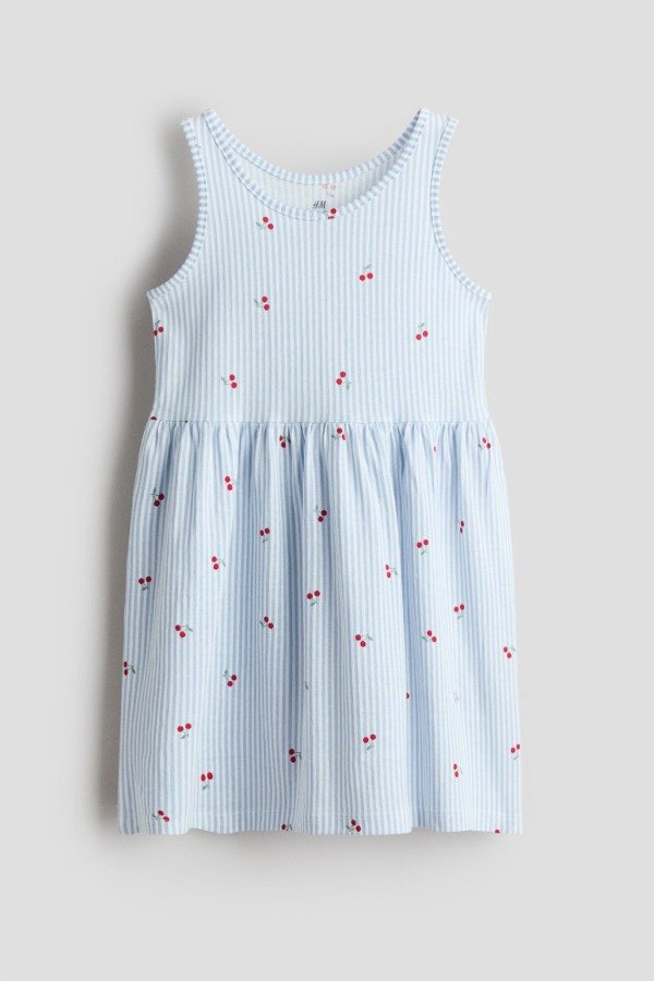 Vestido HyM talle 2/4 celeste cereza