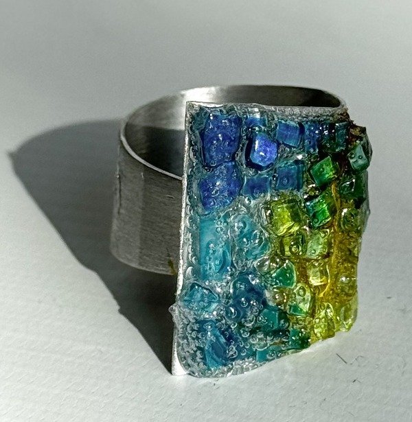 Producto - ANILLO TRENCADIS triangulo azul - 0