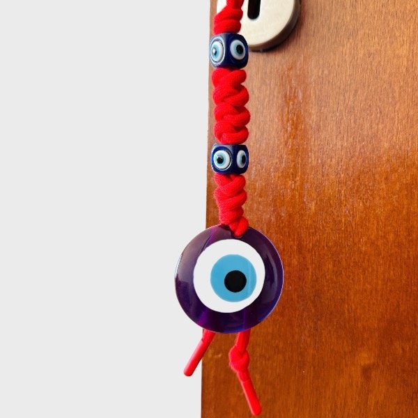 Producto - Amuleto ojo turco - Rojo - Dije grande de acrilico