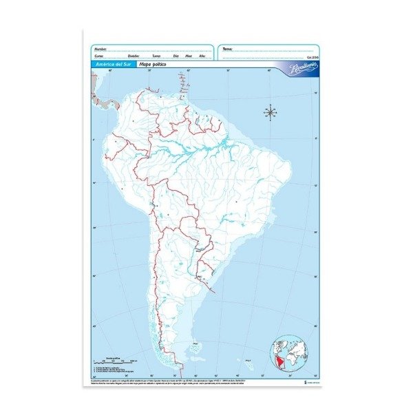 Producto - MAPA N5 AMÉRICA DEL SUR POLÍTICO