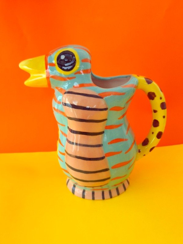 Producto - Pingüino grande 1L #16 Verde agua zebra y amarillo