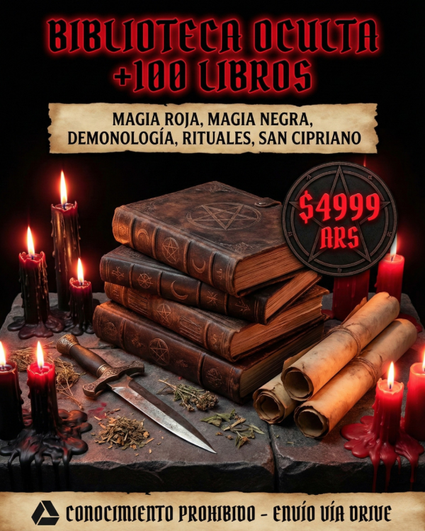 Producto - N11: +100 LIBROS DE MAGIA ROJA, NEGRA Y OCULTISMO!