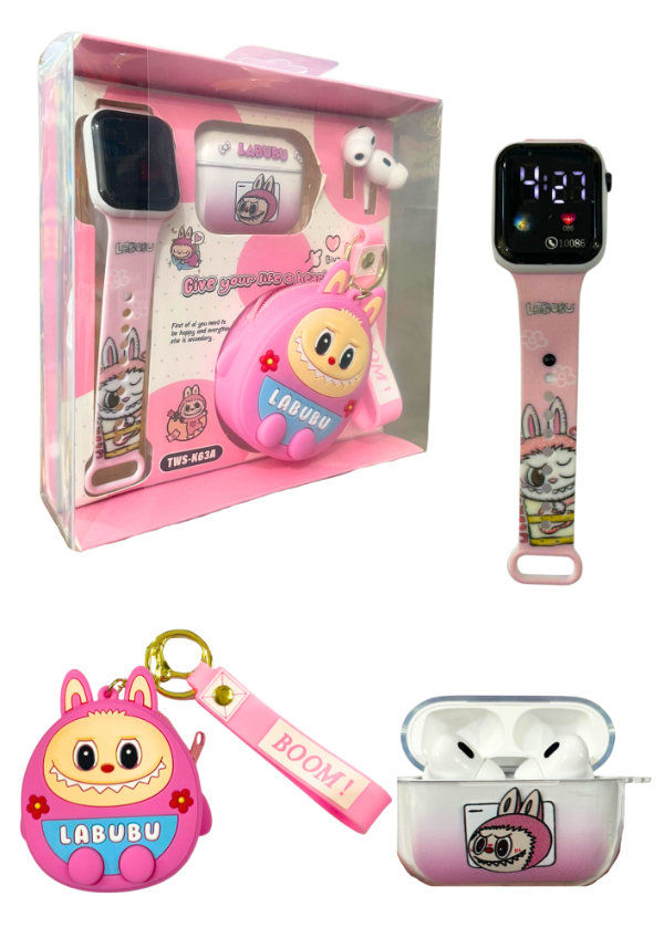 Producto - AURICULAR DISEÑOS CON RELOJ Y ESTUCHE K63A