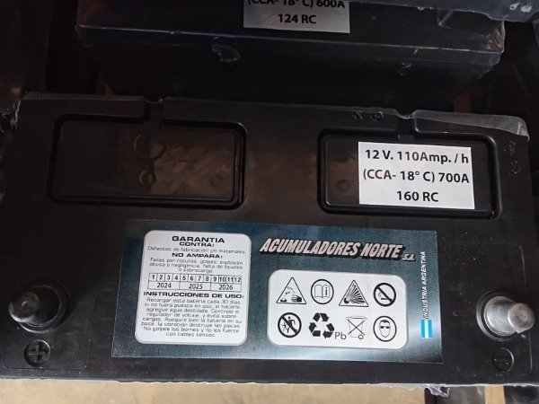 Producto - BATERIA ACUMULADORES NORTE 110A REFORZADA