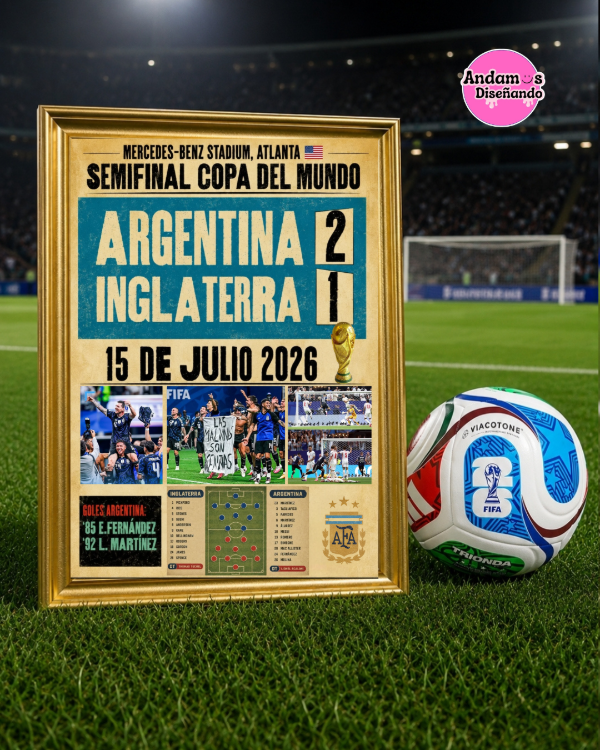 Producto - CUADRO IMPRIMIBLE. ARGENTINA vs INGLATERRA