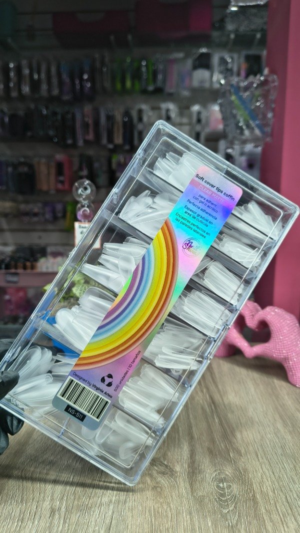 Producto - TIPS SOFT GEL EN CAJA COFFIN NAIL SHOW