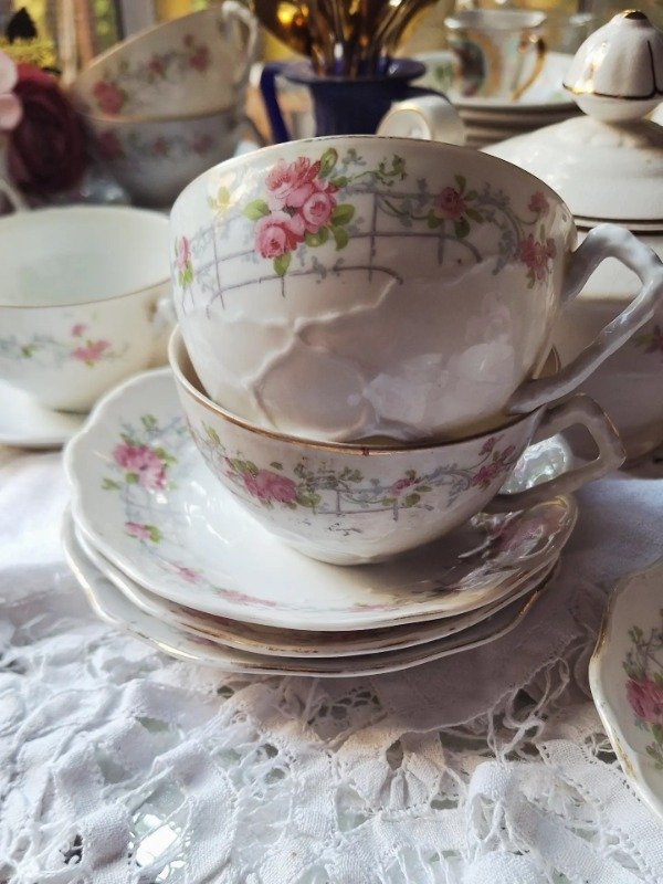 Producto - Dúos de té porcelana shabby - 4