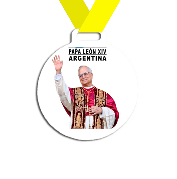 Producto - Medalla Plastica Personalizada visita Papa León XIV #16 - 1