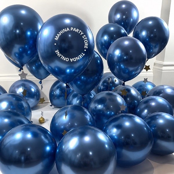 Producto - Globos azul marino cromados
