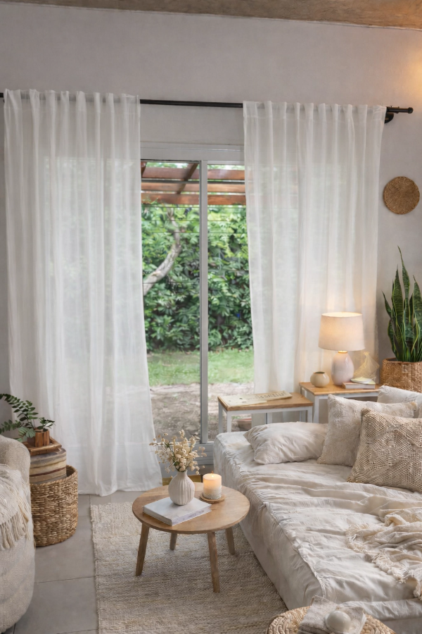 Producto - CORTINAS DE GASA BLANCAS PREMIUM