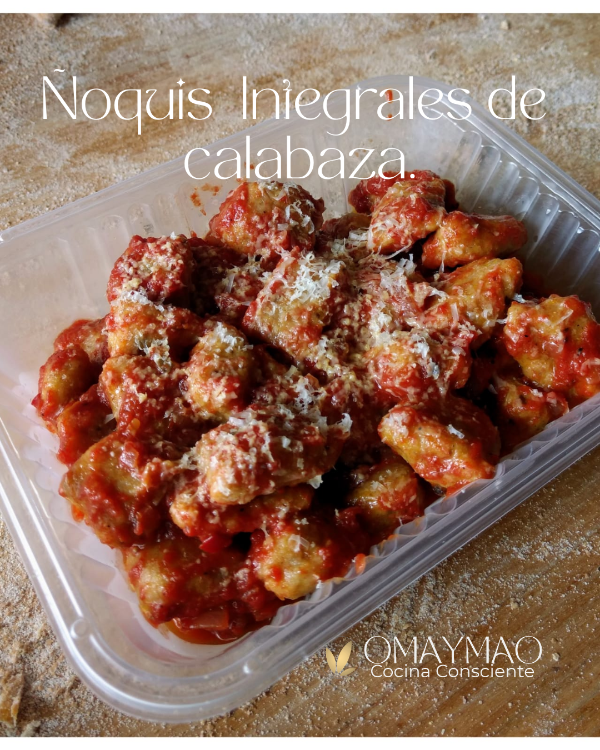 Producto - Ñoquis de calabaza y salsa natural.