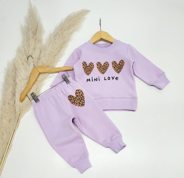 Producto - Conjunto frizado corazon print lila