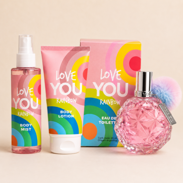 Producto - Set Perfumado Love You Rainbow con Perfume, Body Mist y Body Lotion