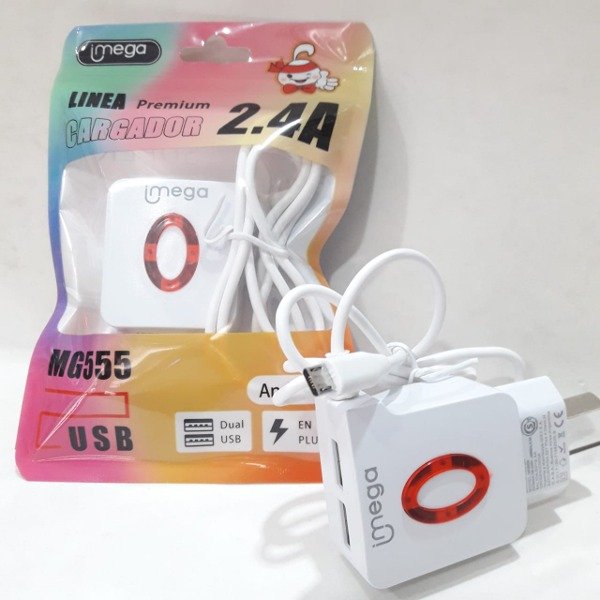 Producto - CARGADOR V8 IMEGA 2.4A MG555