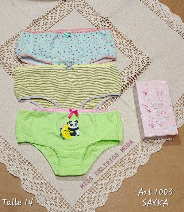 Producto - Pack X3 Bombachas de Nena SAYKA 10003 T14