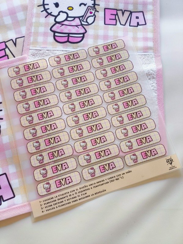 Producto - 27 Etiquetas Personalizadas Termoadhesiva Ropa Plancha - 1