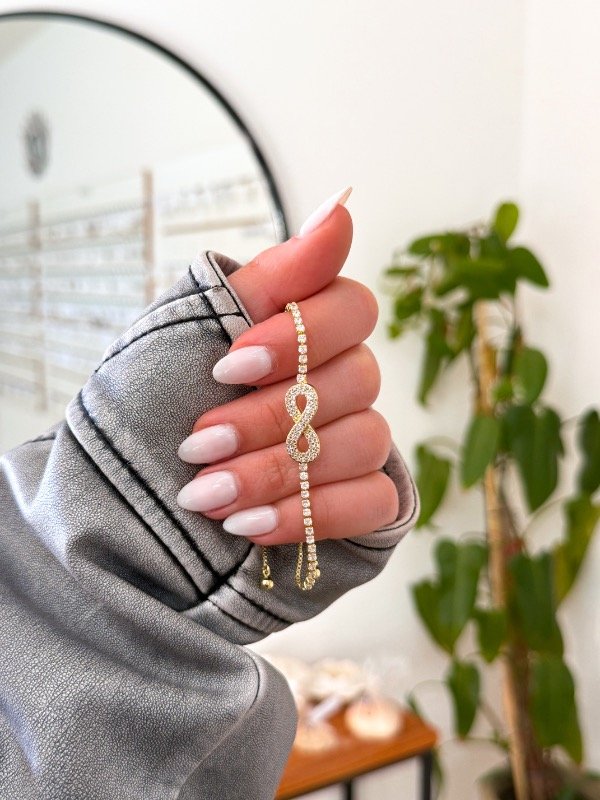 Producto - Pulsera bañada en oro infinito cúbics