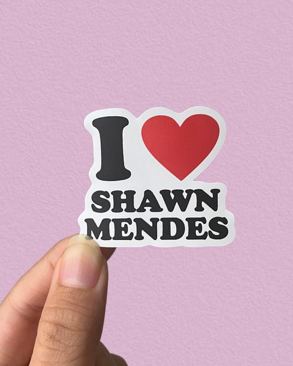 Producto - I LOVE SHAWN MENDES -Sticker individual Shawn Mendes