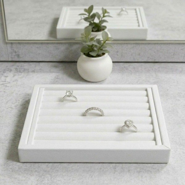 Producto - Anillero mediano -Madera y Eco cuero