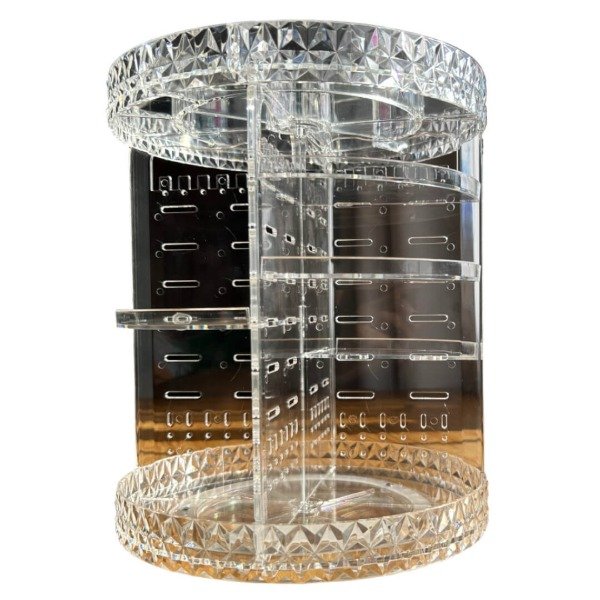 Producto - Organizador Maquillaje Porta Cosmético Giratorio Acrílico Transparente