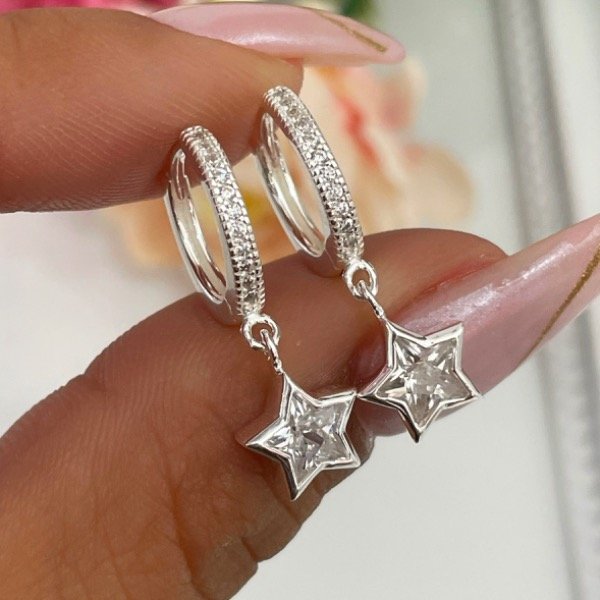 Producto - HUGGIES 14MM CON ESTRELLITA CRISTAL BLANCO