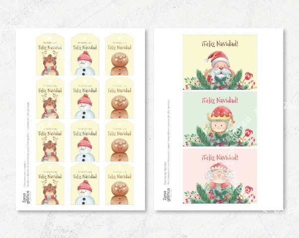 Producto - Kit Navideño tarjetas y etiquetas - 3