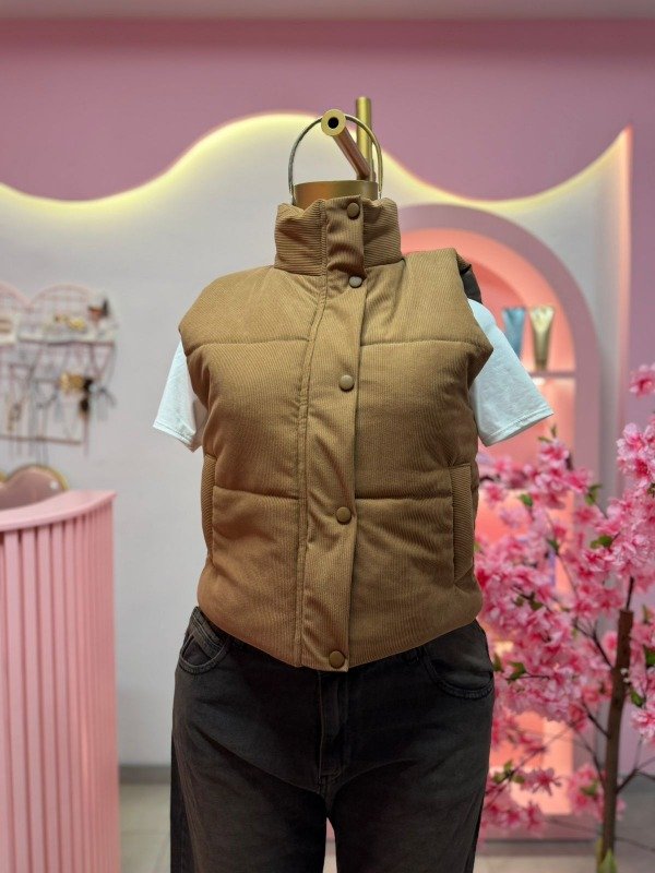 Producto - Chaleco puffer marrón