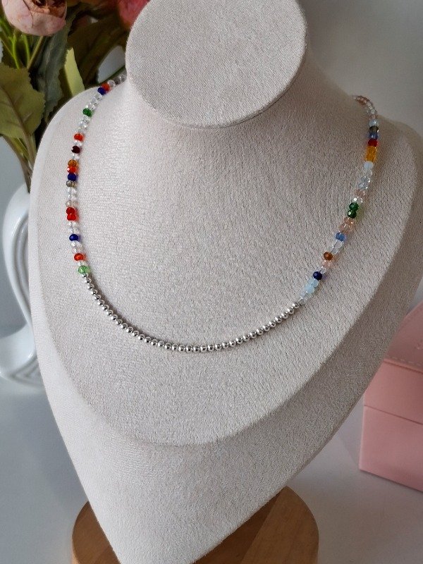 Producto - Collar Cristales y Bolitas Multicolor - 0